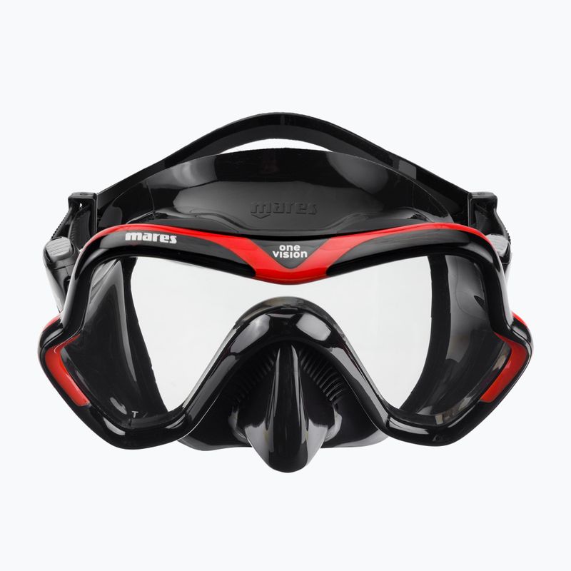 Mares One Vision Tauchmaske schwarz/rot 411046 2