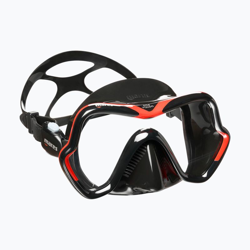 Mares One Vision Tauchmaske schwarz/rot 411046 6