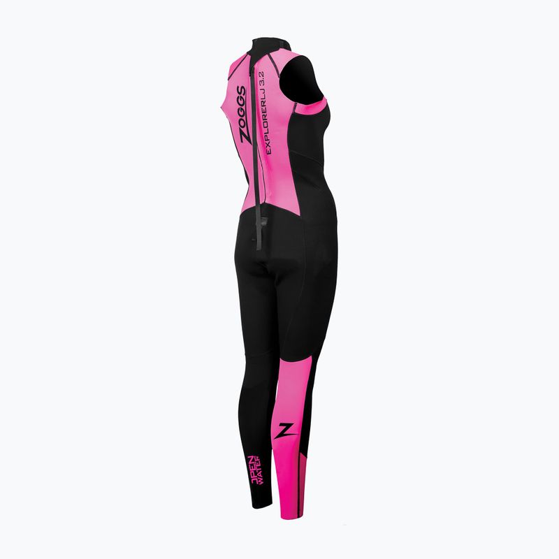 Damen Schwimmschaum Zoggs OW Explorer LJ 3.2.2 mm schwarz/rosa 2