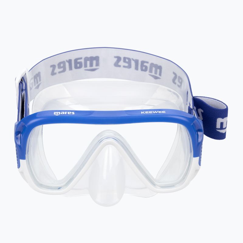 Mares Keewee Schnorchelmaske klar und marineblau 411075 2
