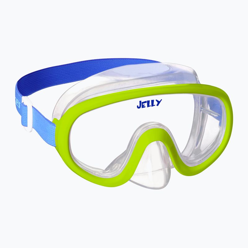 Mares Combo Jelly limette/blau/klar Kinderschnorchelset 2