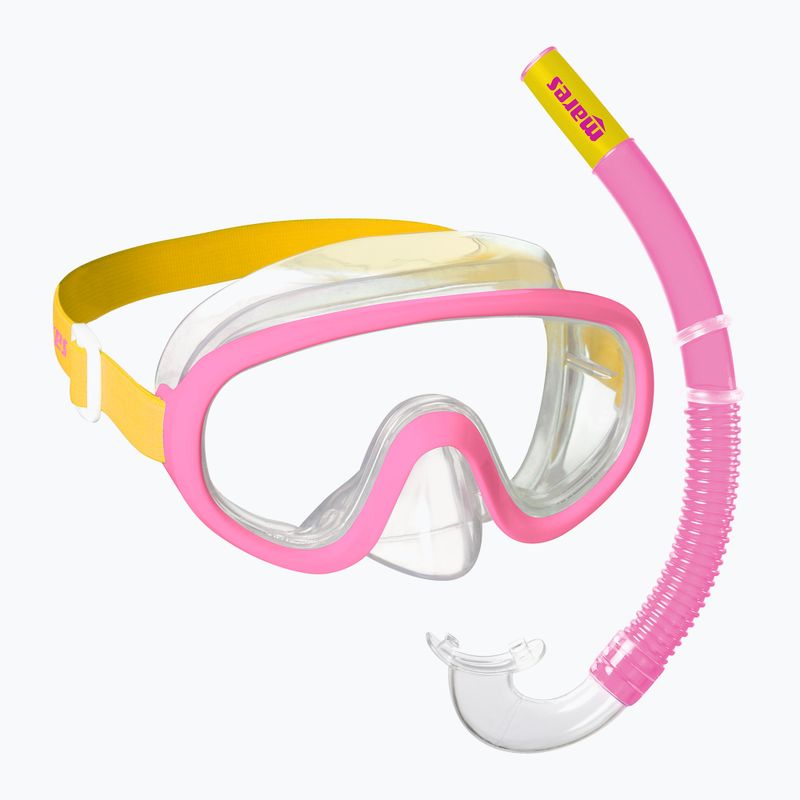 Mares Combo Jelly rosa/gelb/klar Kinderschnorchelset