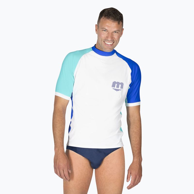 Herren-Badeshirt Mares Rashguard Shield weiß