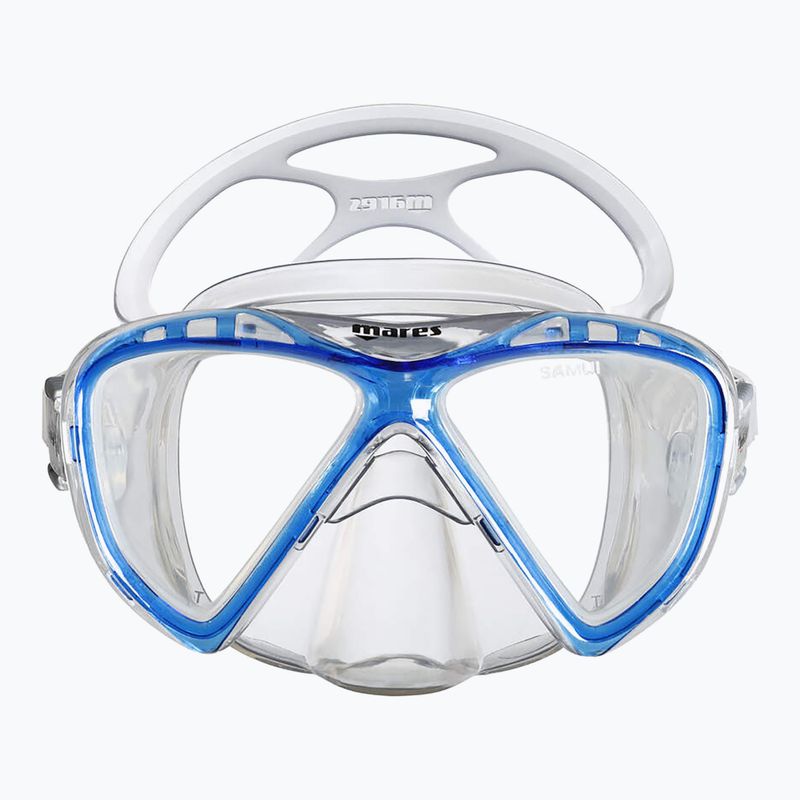 Schnorchelmaske Mares Samui Mid blue reflex/clear 2