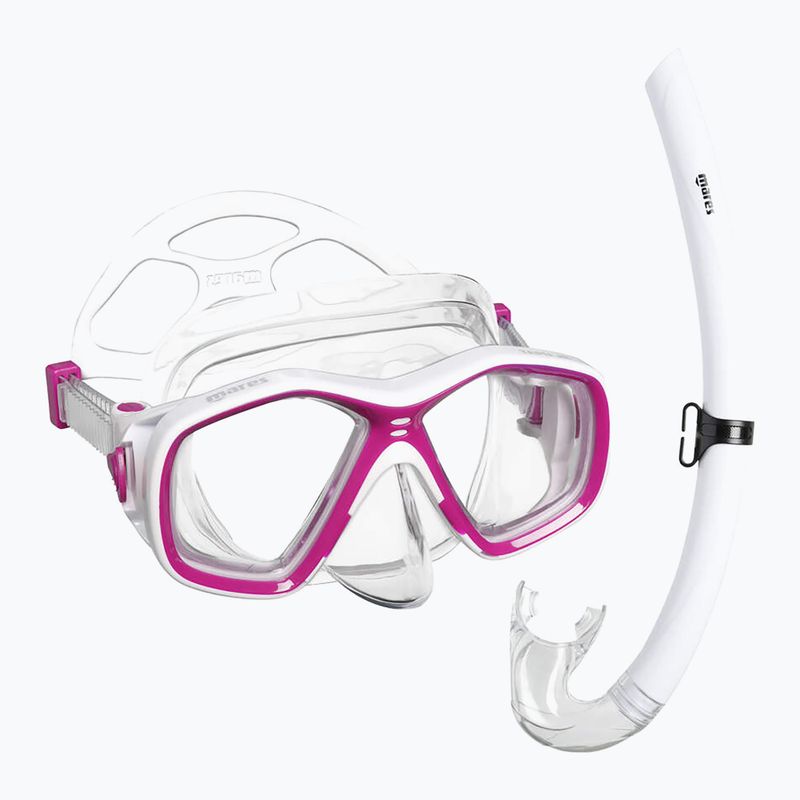 Schnorchelset für Kinder Mares Tapu Jr pink/white/clear