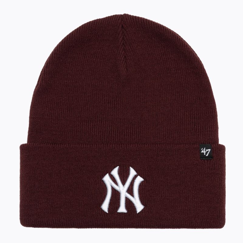 Wintermütze 47 Brand MLB New York Yankees Haymaker dark maroon