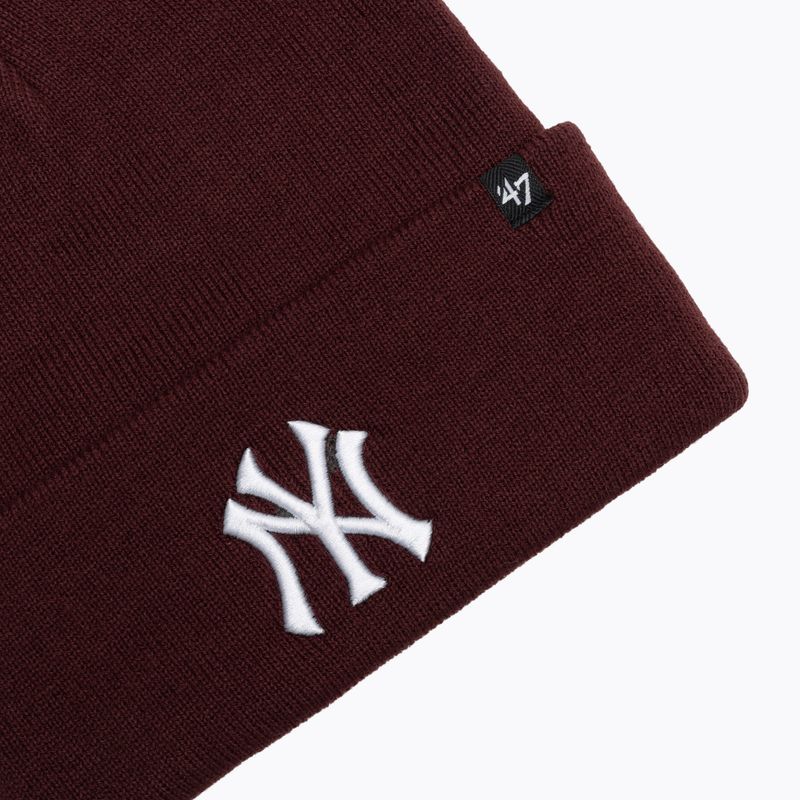 Wintermütze 47 Brand MLB New York Yankees Haymaker dark maroon 3