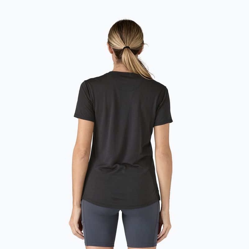 Damen Patagonia Cap Cool Merino Blend t-shirt schwarz 3