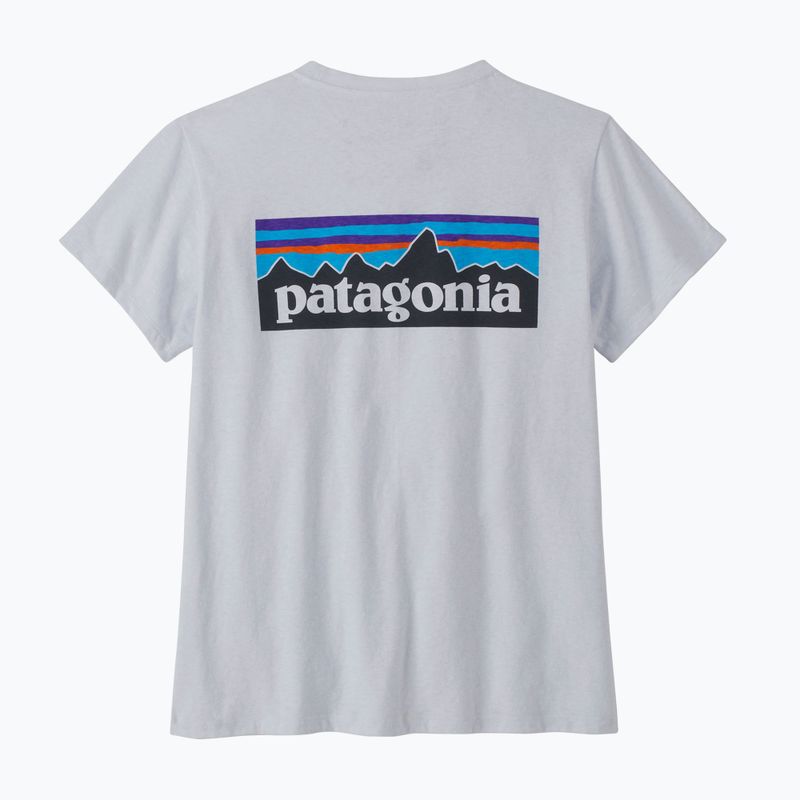 Damen-Trekking-T-Shirt Patagonia P-6 Logo Responsibili-Tee weiß 4