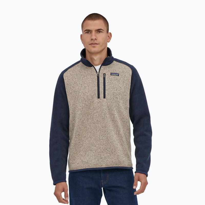 Herren Patagonia Better Sweater 1/4 Zip Fleece-Sweatshirt oar tan