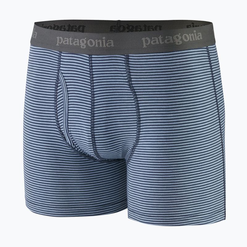 Patagonia Herren Essential Boxer Briefs 3" Fathom Stripe/New Navy