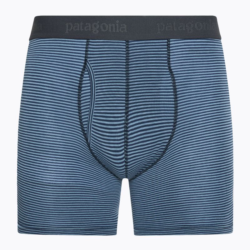 Patagonia Herren Essential Boxer Briefs 6" Fathom Stripe/New Navy