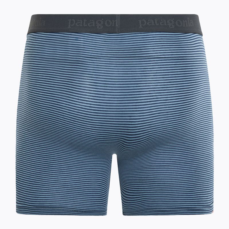 Patagonia Herren Essential Boxer Briefs 6" Fathom Stripe/New Navy 2