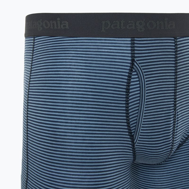 Patagonia Herren Essential Boxer Briefs 6" Fathom Stripe/New Navy 3