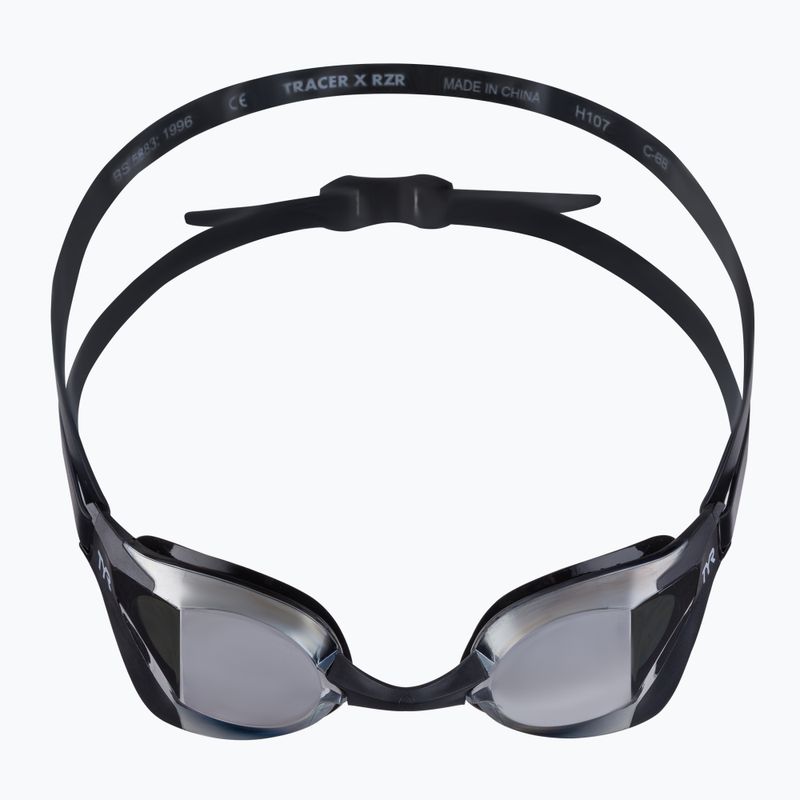 Schwimmbrille TYR Tracer-X RZR Mirrored Racing schwarz-silber LGTRXRZM_43 2