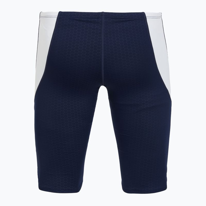 Herren-Schwimmjammer TYR Durafast Elite Curve Splice Hexa Jammer navy/white 2