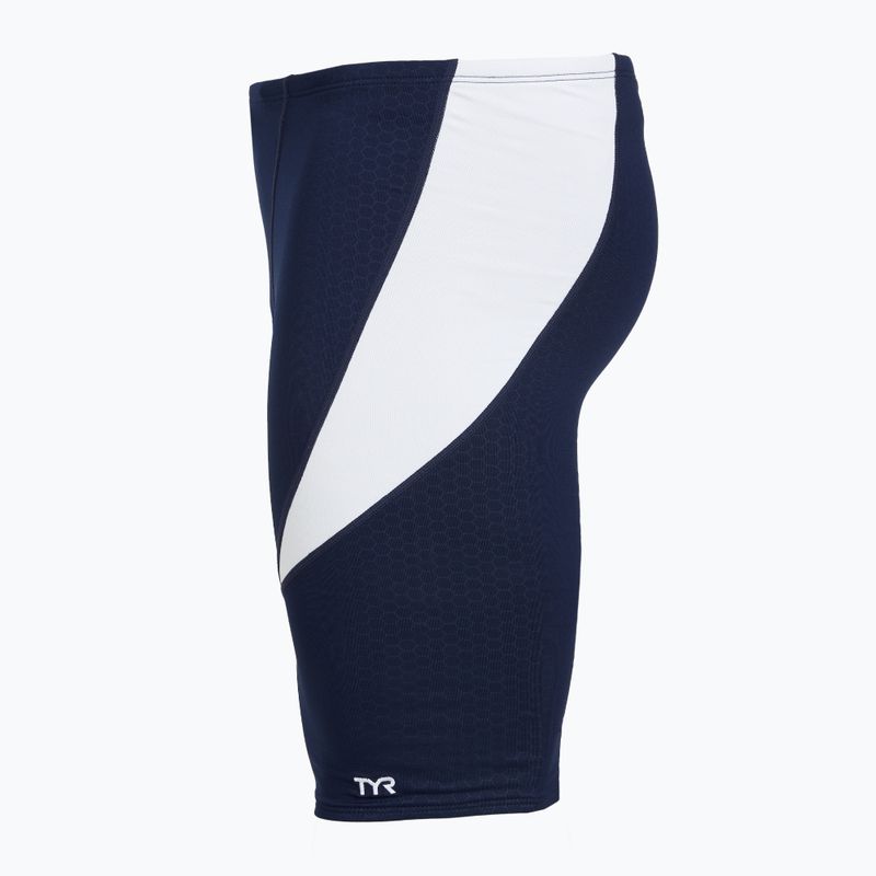 Herren-Schwimmjammer TYR Durafast Elite Curve Splice Hexa Jammer navy/white 4