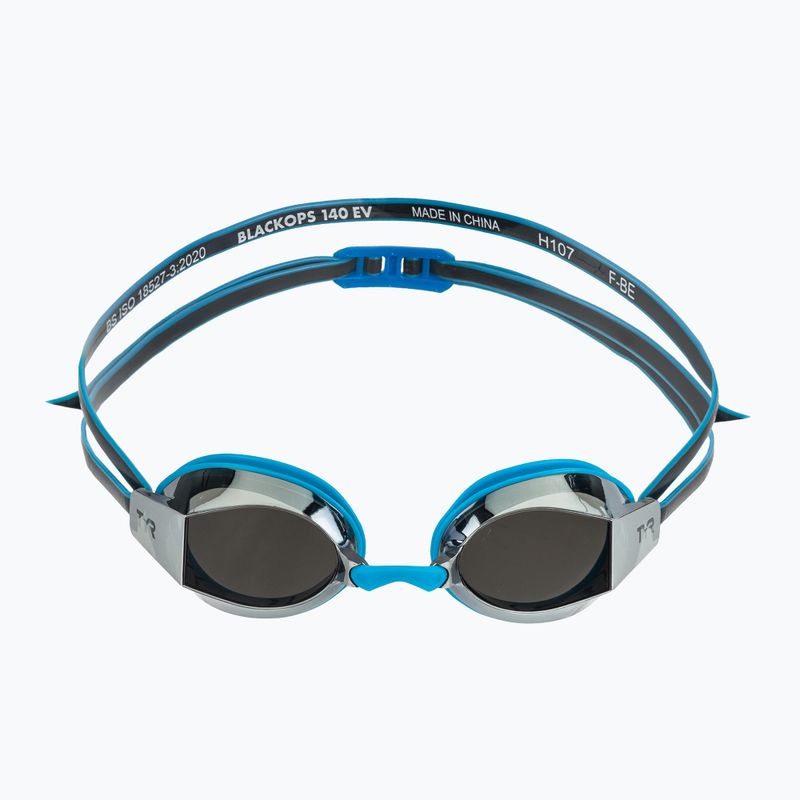 TYR Kinderschwimmbrille Blackops 140 Ev Racing Verspiegelt silber/ blau/ schwarz 2