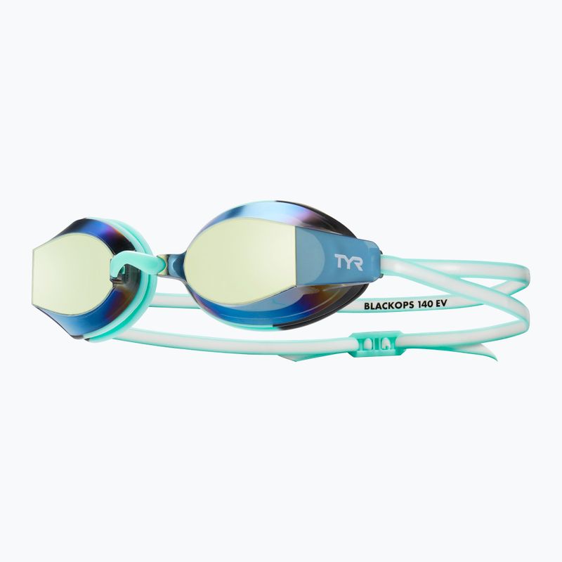 Damen Schwimmbrille TYR Blackops 140 Ev Racing Verspiegelt gold/ mint/ weiß