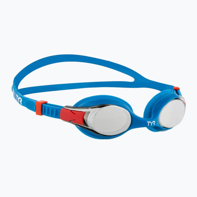 TYR Schwimmbrille für Kinder Swimple Metallized silber/blau