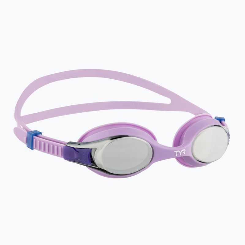 TYR Schwimmbrille für Kinder Swimple Metallisiert silvger/violett