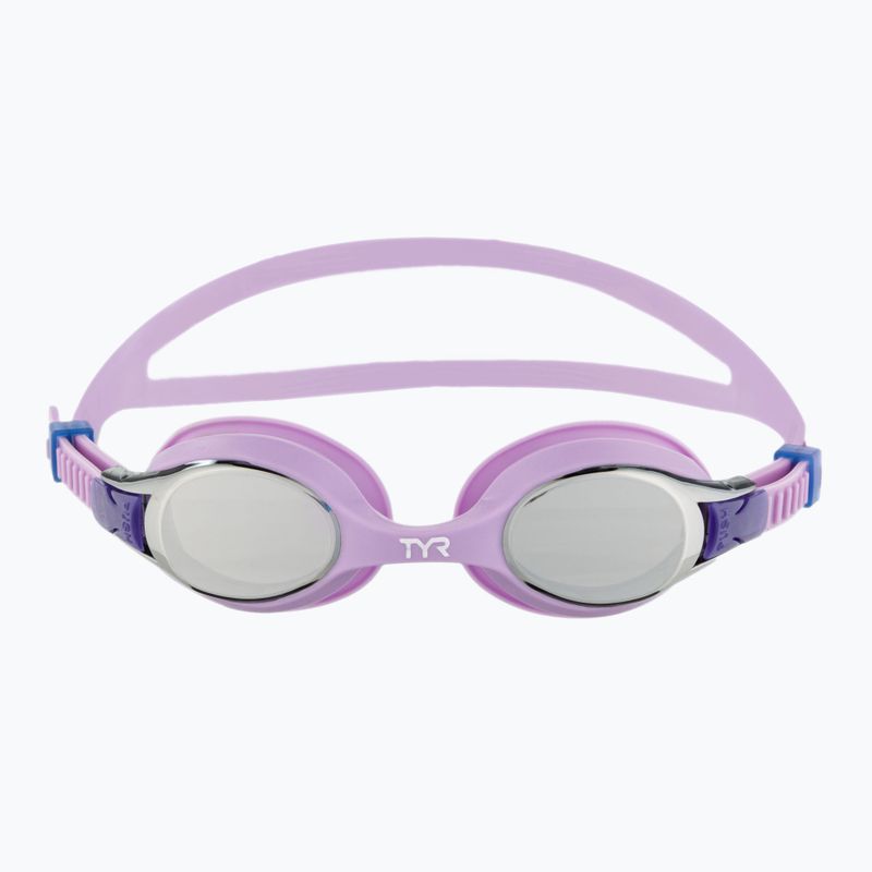 TYR Schwimmbrille für Kinder Swimple Metallisiert silvger/violett 2