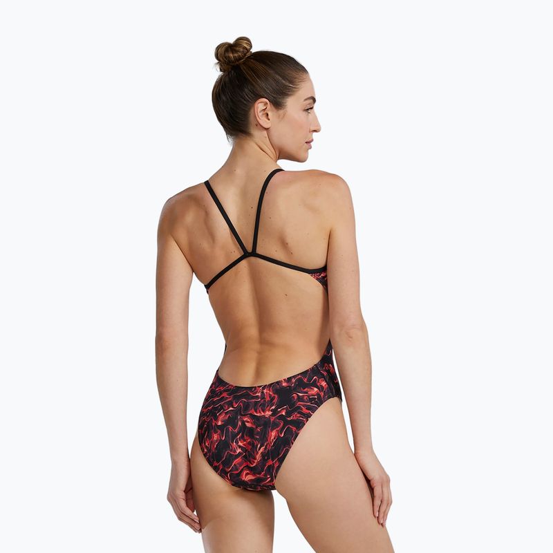 Einteiler Badeanzug Damen TYR Durafast Elite Energia Cutoutfit red 5