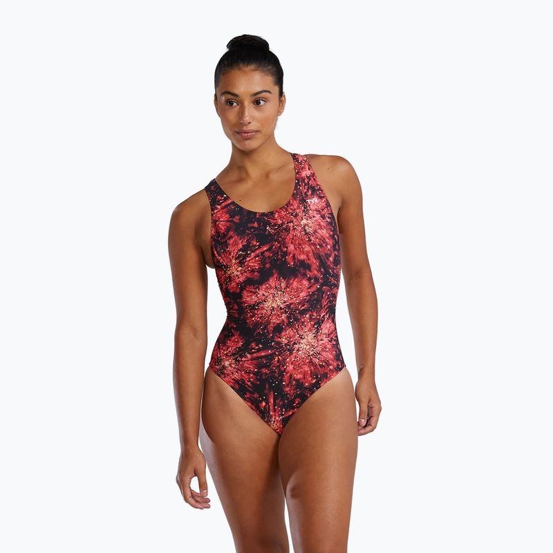Einteiler Badeanzug Damen TYR Durafast Elite Radiant Flare Maxfit red