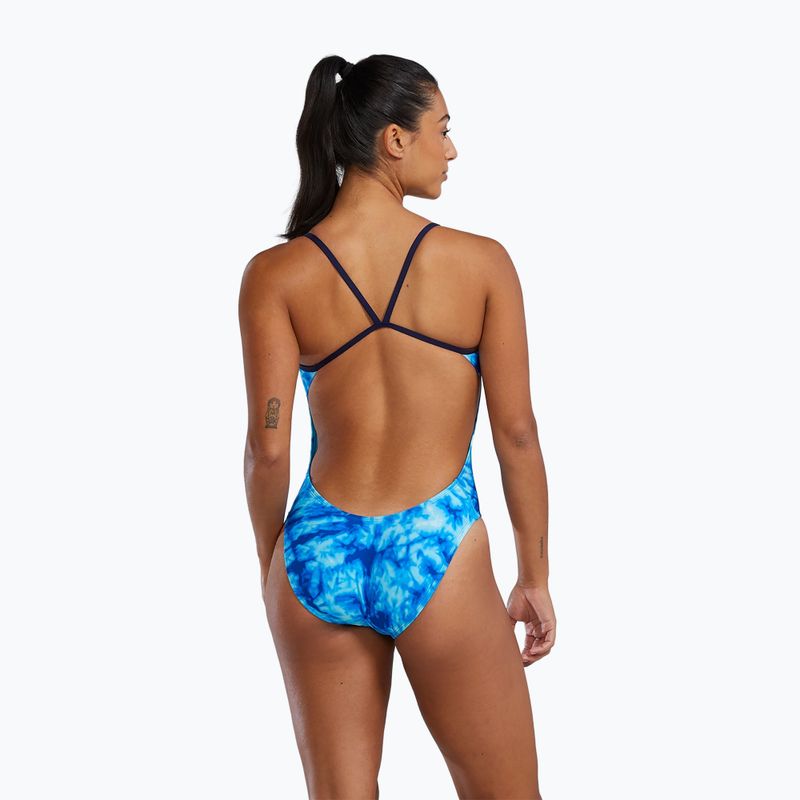 Einteiler Badeanzug Damen TYR Durafast Elite Azultec Cutoutfit ocean blue 2