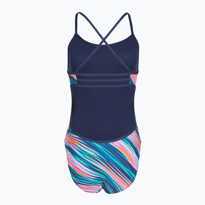 Damen-Einteiler Badeanzug TYR Durafast Elite Riptidal Trinityfit pink/multi 2