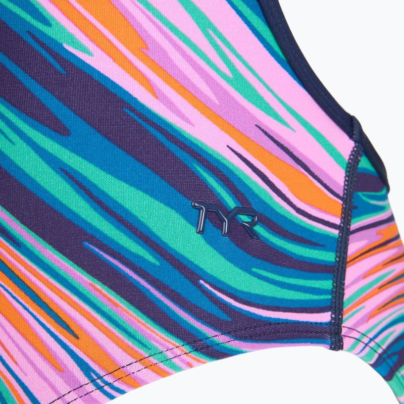 Damen-Einteiler Badeanzug TYR Durafast Elite Riptidal Trinityfit pink/multi 3