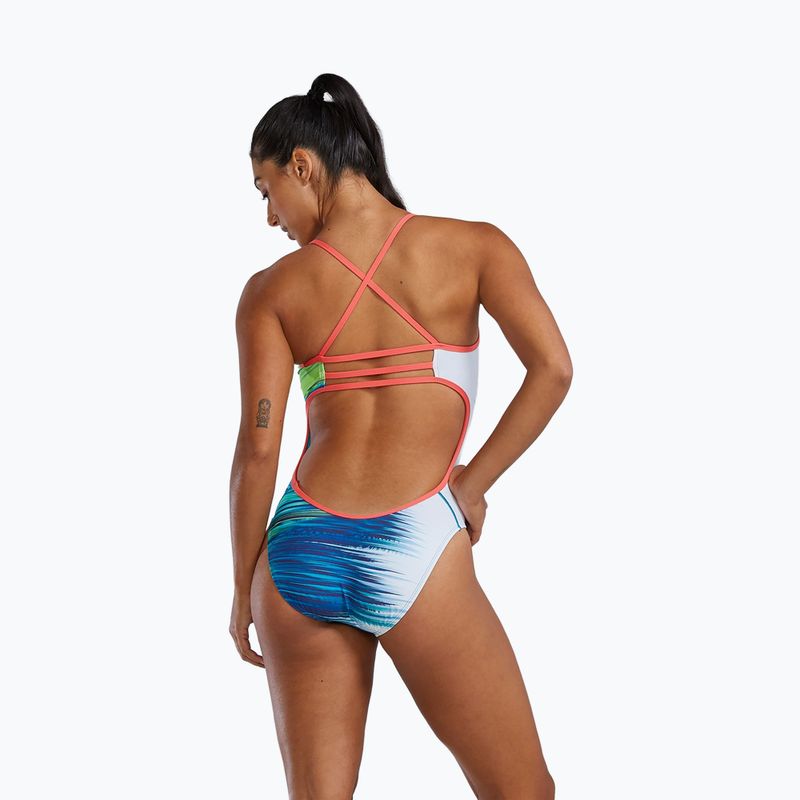 Einteiler Badeanzug Damen TYR Durafast Elite Bravura Trinityfit white/multi 2