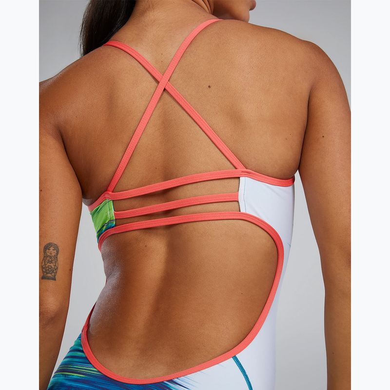 Einteiler Badeanzug Damen TYR Durafast Elite Bravura Trinityfit white/multi 6
