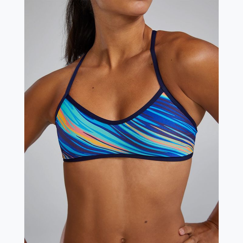 Bikini-Oberteil TYR Riptidal Trinity teal/orange 5