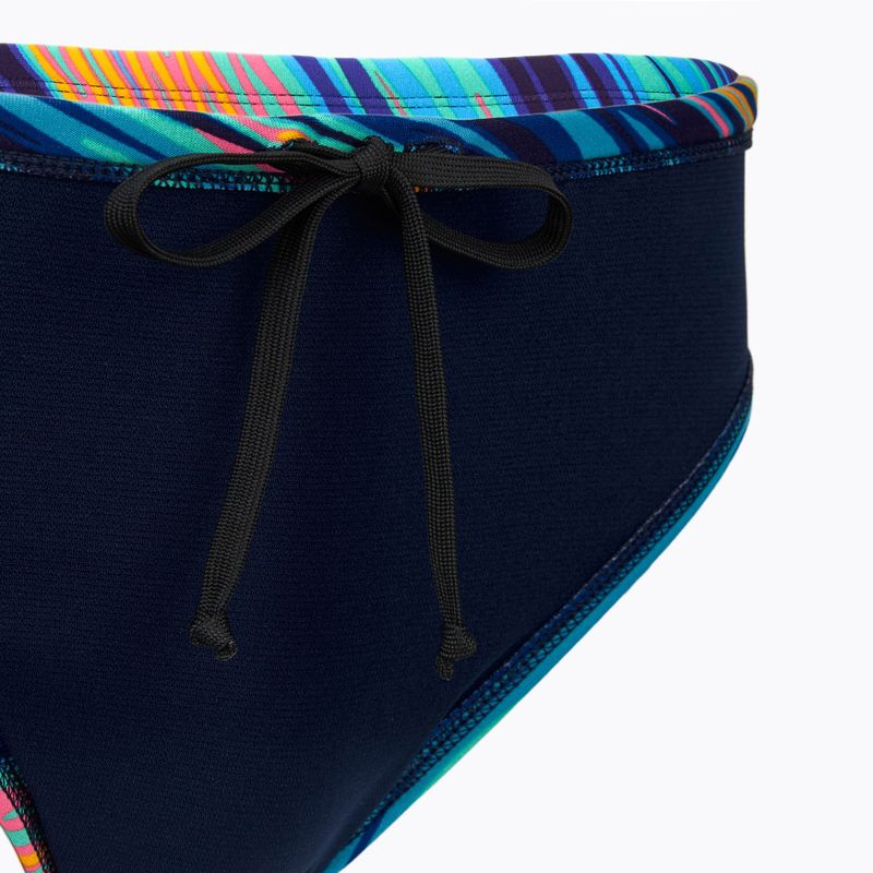 Schwimm-Slips Herren TYR Durafast Elite Riptidal Briefs teal/orange 4