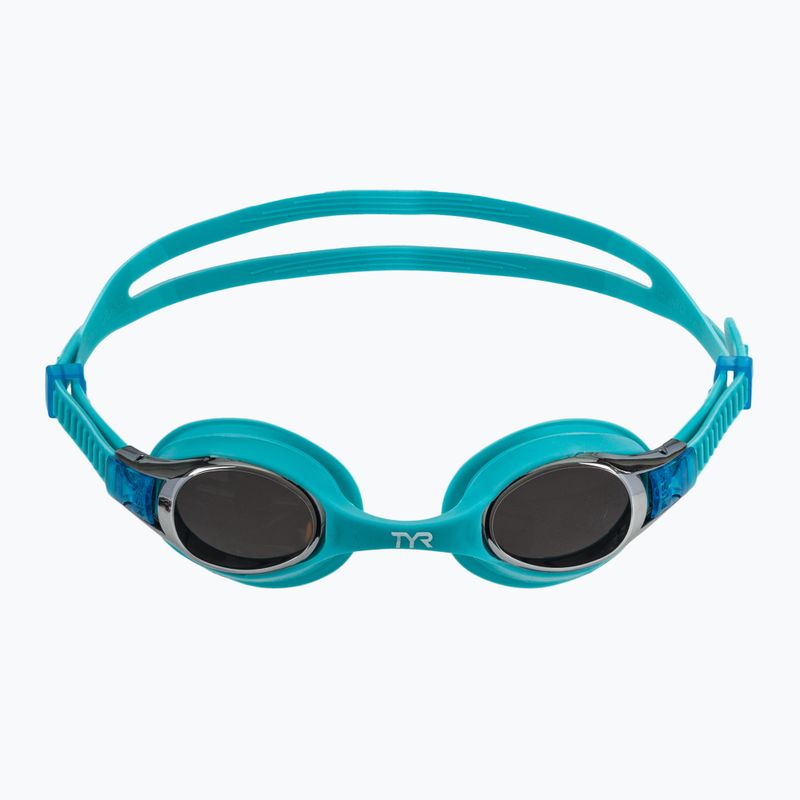 TYR Kinderschwimmbrille Swimple Metallized silber / blau 2