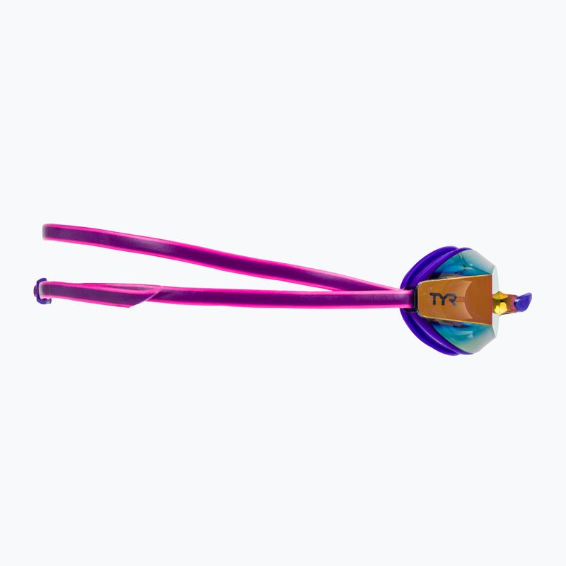 Damen-Schwimmbrille TYR Blackops 140 Ev Racing verspiegelt lila/rosa 3