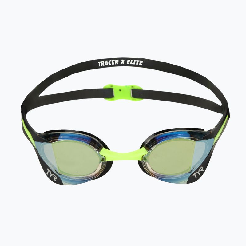 TYR Tracer-X Elite Racing Verspiegelt schwarz/kalk Schwimmbrille 2