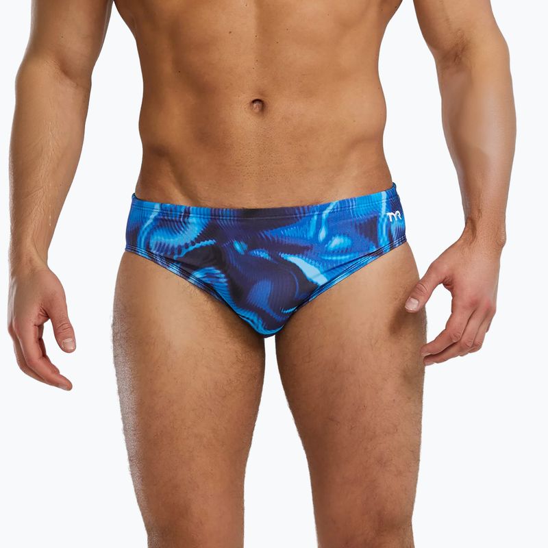 Herren-Badehose TYR Durafast Elite Waveform Brief blue