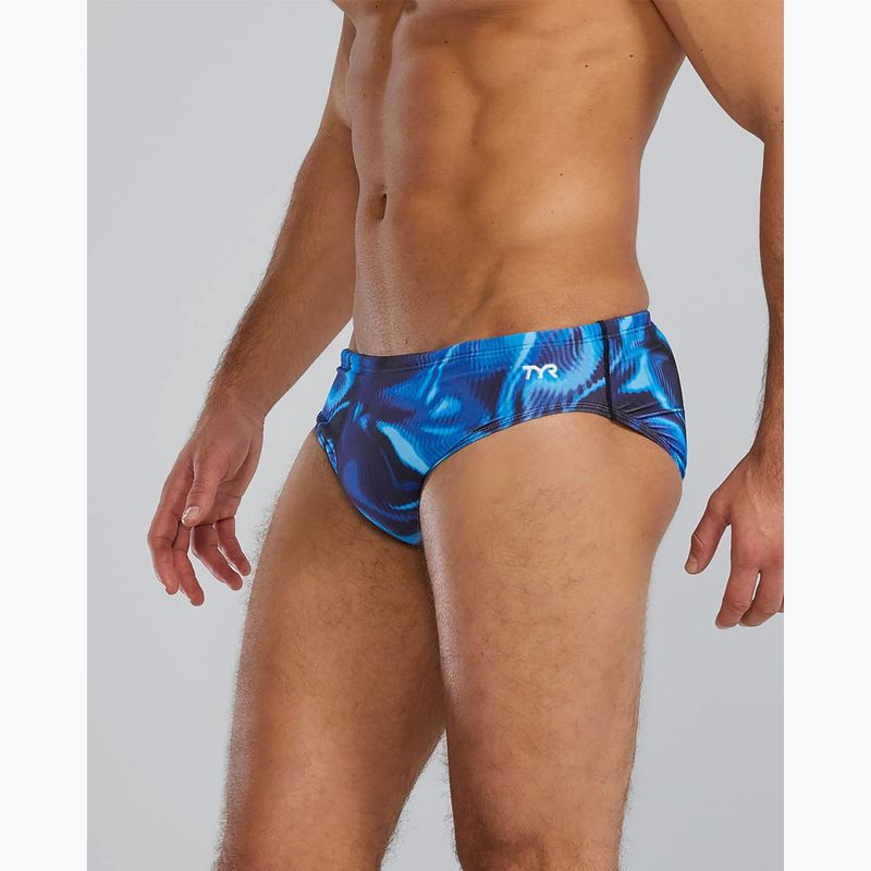 Herren-Badehose TYR Durafast Elite Waveform Brief blue 4