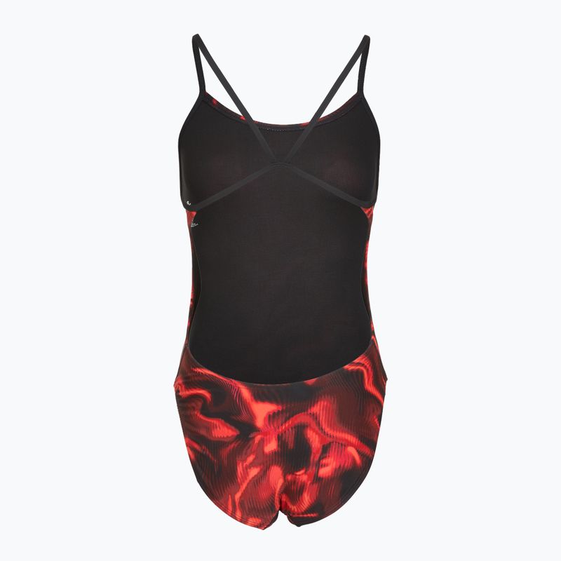 Damen-Einteiliger Badeanzug TYR Durafast Elite Waveform Cutoutfit red 2