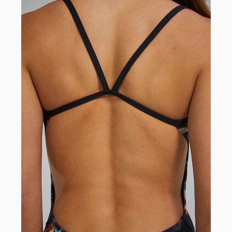 Einteiliger Damen-Badeanzug Tyr Durafast Elite Validus Cutoutfit orange/aqua/schwarz 6