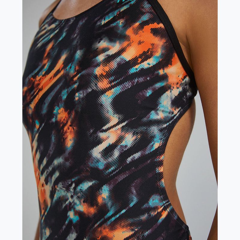 Einteiliger Damen-Badeanzug Tyr Durafast Elite Validus Cutoutfit orange/aqua/schwarz 8