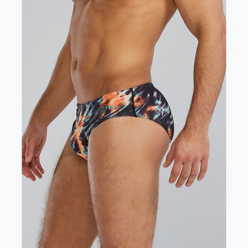 Herren Tyr Durafast Elite Validus Schwimmslip orange/aqua/schwarz 3