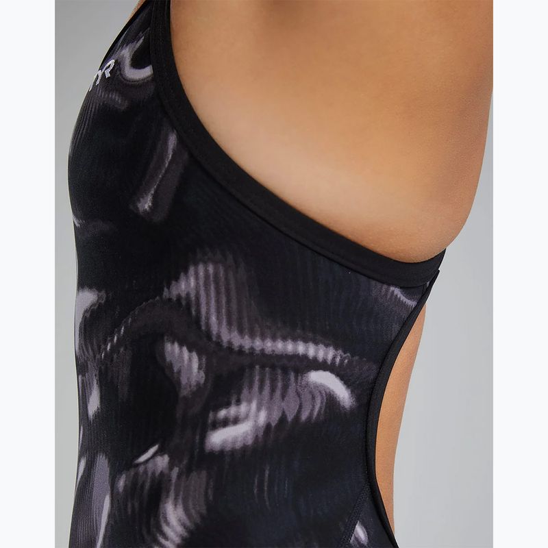Einteiliger Damen-Badeanzug TYR Durafast Elite Waveform Diamondfit titanium 10