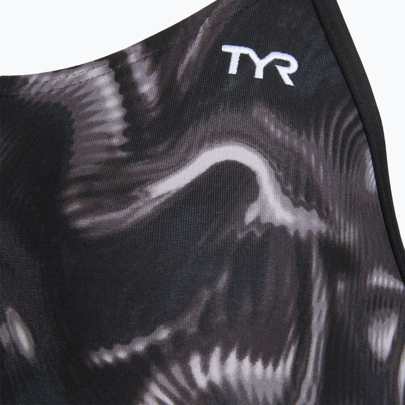 Einteiliger Damen-Schwimmanzug TYR Durafast Elite Waveform Cutoutfit titanium 3