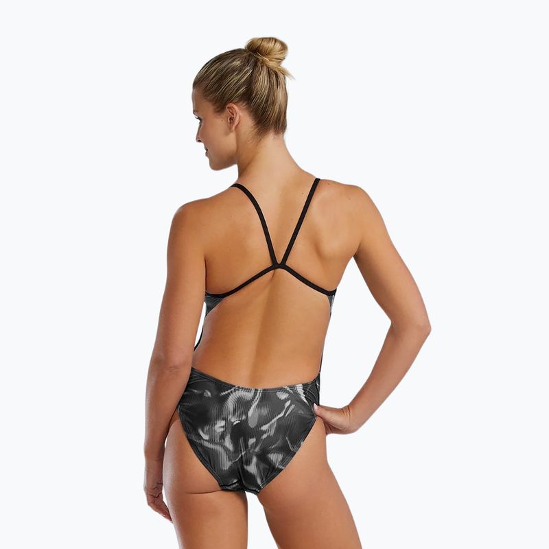 Einteiliger Damen-Schwimmanzug TYR Durafast Elite Waveform Cutoutfit titanium 5