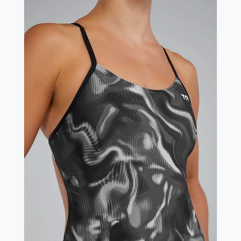 Einteiliger Damen-Schwimmanzug TYR Durafast Elite Waveform Cutoutfit titanium 9