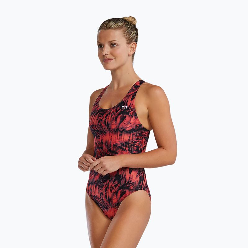 Damen Einteiler Badeanzug TYR Durafast Lite Seismo Maxfit red 4