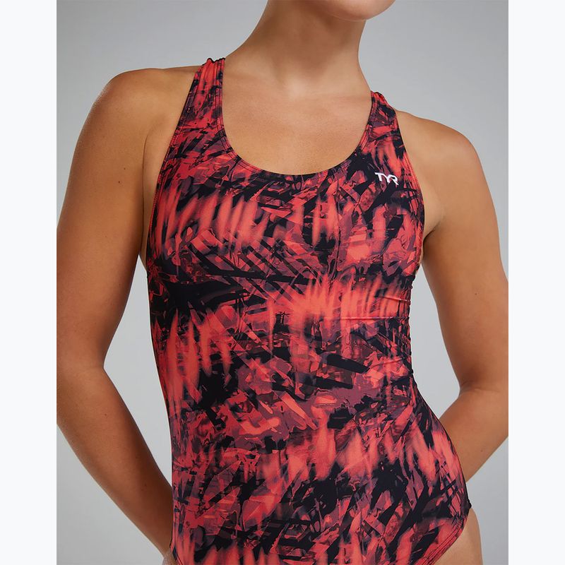 Damen Einteiler Badeanzug TYR Durafast Lite Seismo Maxfit red 5